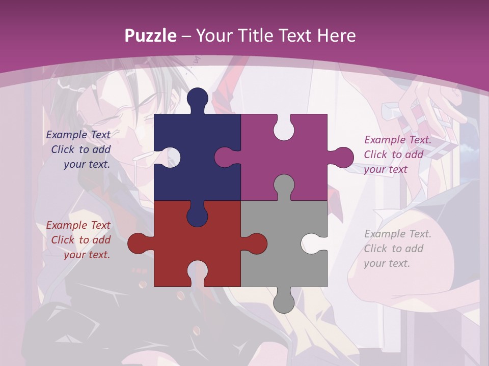 A Person Sitting On A Chair With A Purple Background PowerPoint Template