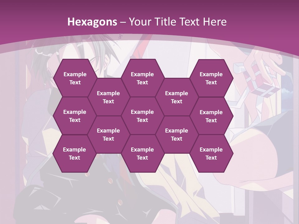 A Person Sitting On A Chair With A Purple Background PowerPoint Template