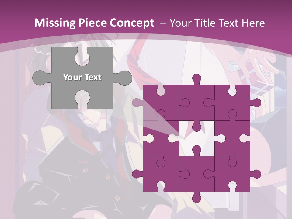 A Person Sitting On A Chair With A Purple Background PowerPoint Template