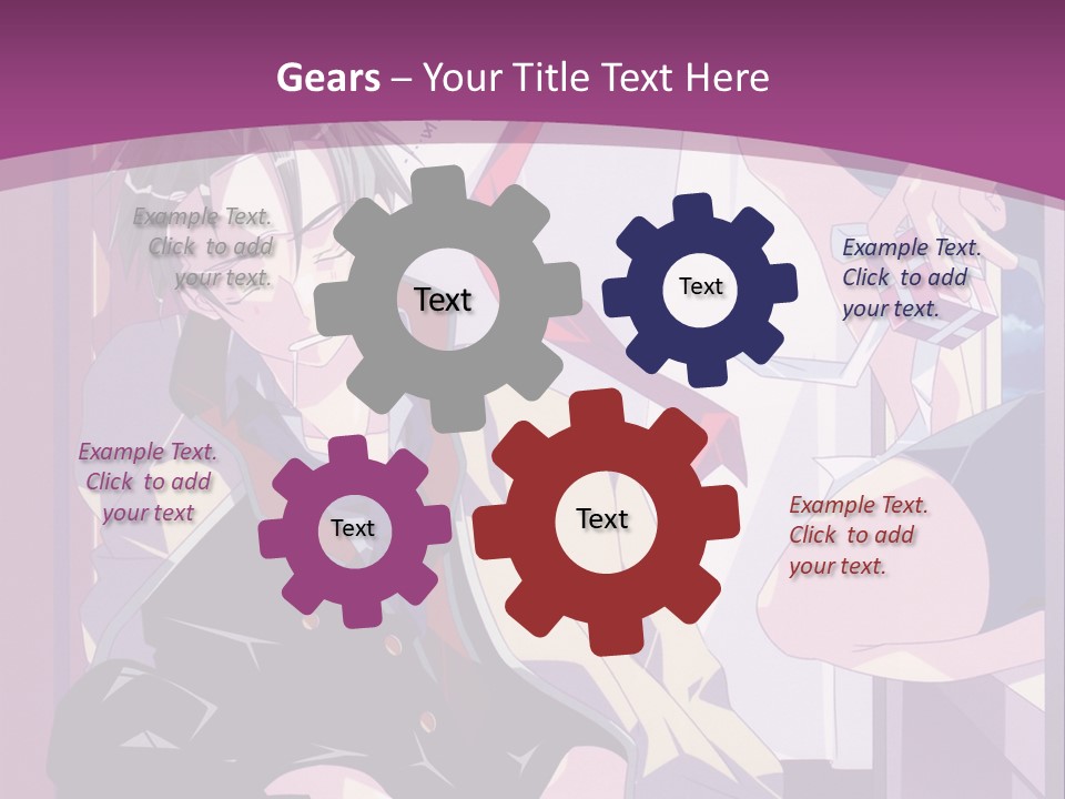 A Person Sitting On A Chair With A Purple Background PowerPoint Template