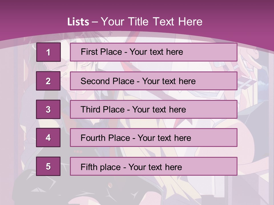 A Person Sitting On A Chair With A Purple Background PowerPoint Template