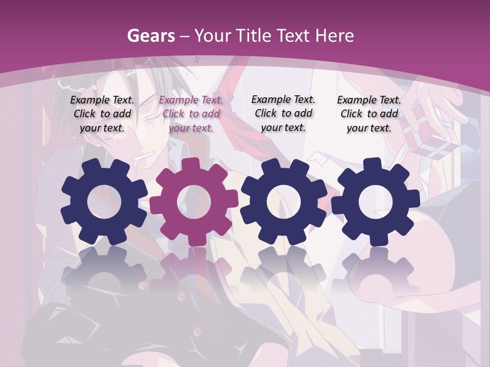 A Person Sitting On A Chair With A Purple Background PowerPoint Template