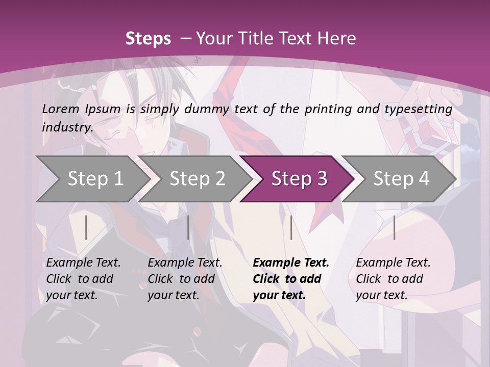 A Person Sitting On A Chair With A Purple Background PowerPoint Template