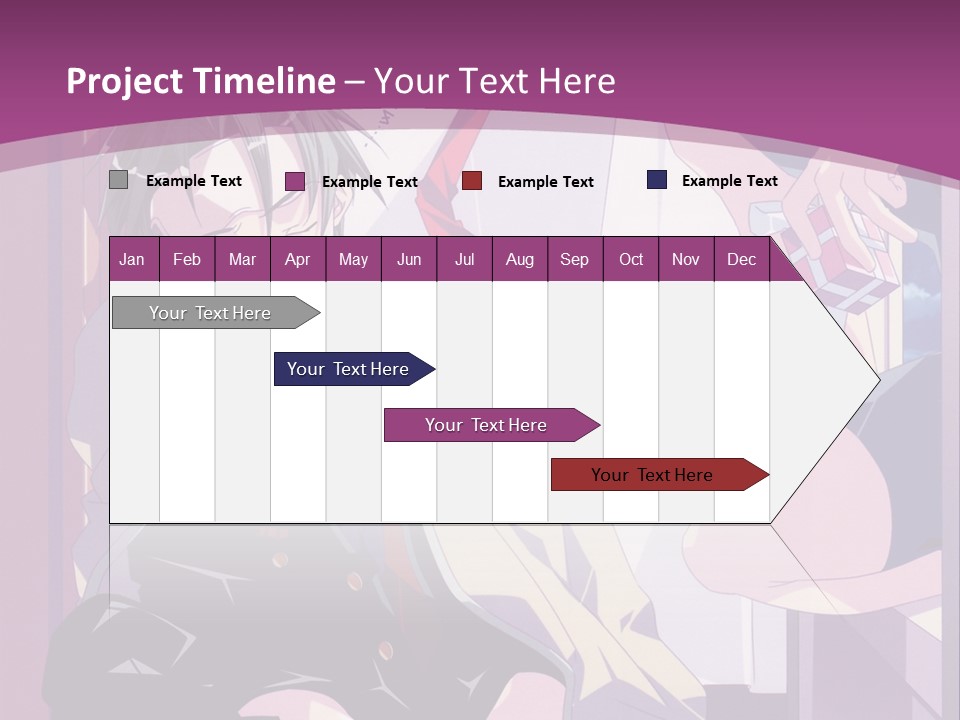 A Person Sitting On A Chair With A Purple Background PowerPoint Template