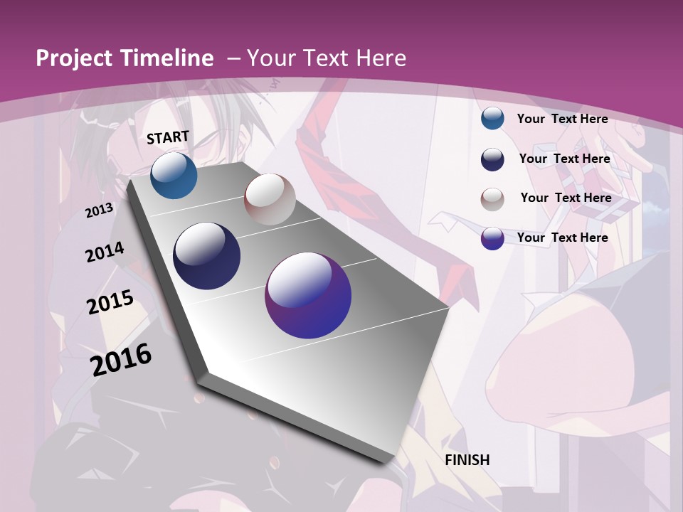 A Person Sitting On A Chair With A Purple Background PowerPoint Template