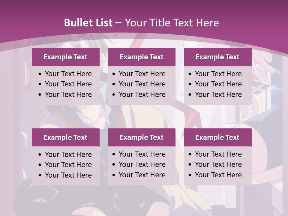 A Person Sitting On A Chair With A Purple Background PowerPoint Template