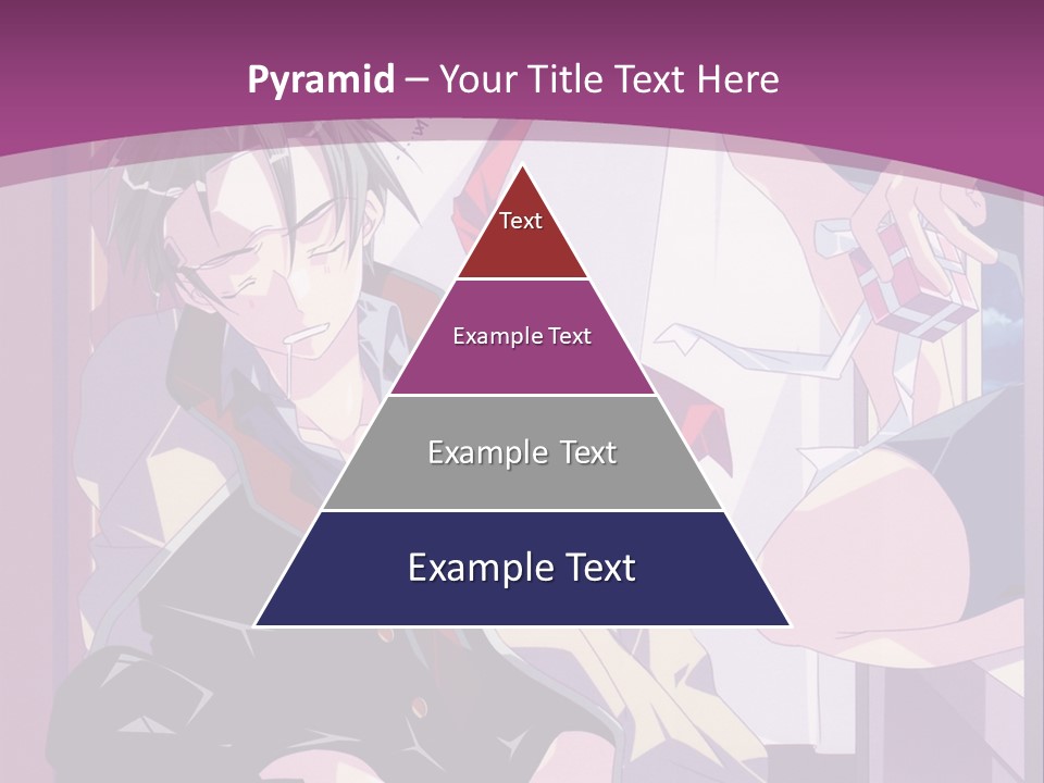 A Person Sitting On A Chair With A Purple Background PowerPoint Template