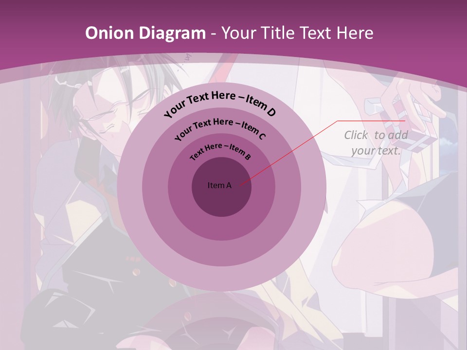 A Person Sitting On A Chair With A Purple Background PowerPoint Template