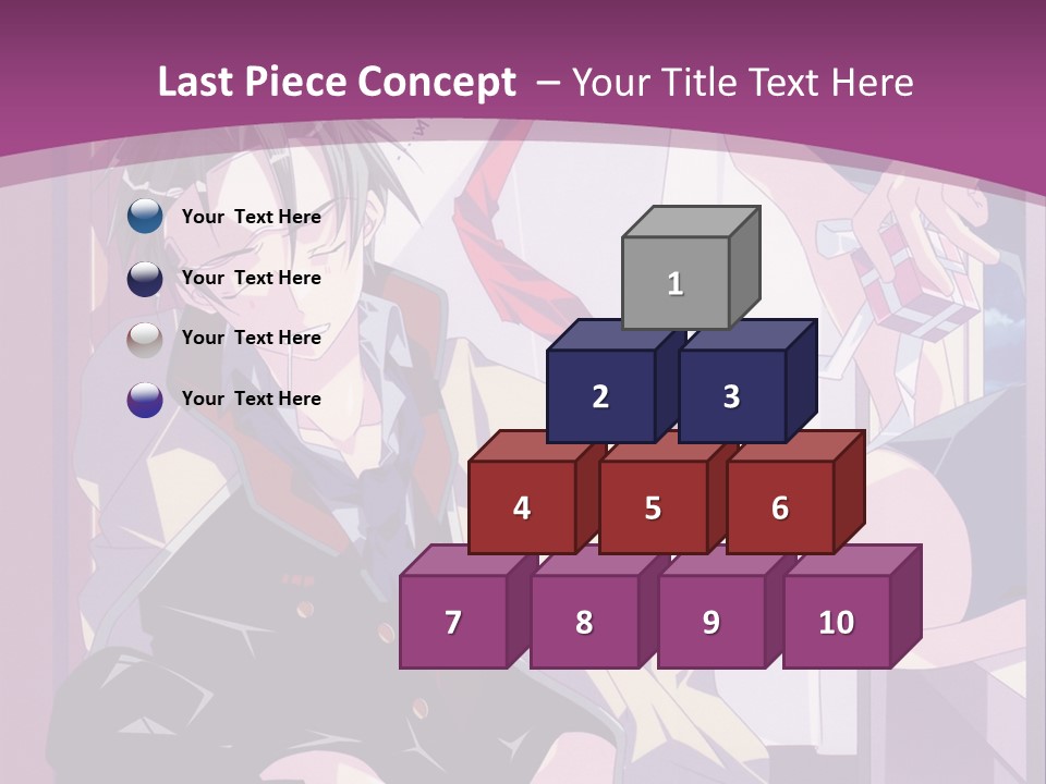 A Person Sitting On A Chair With A Purple Background PowerPoint Template