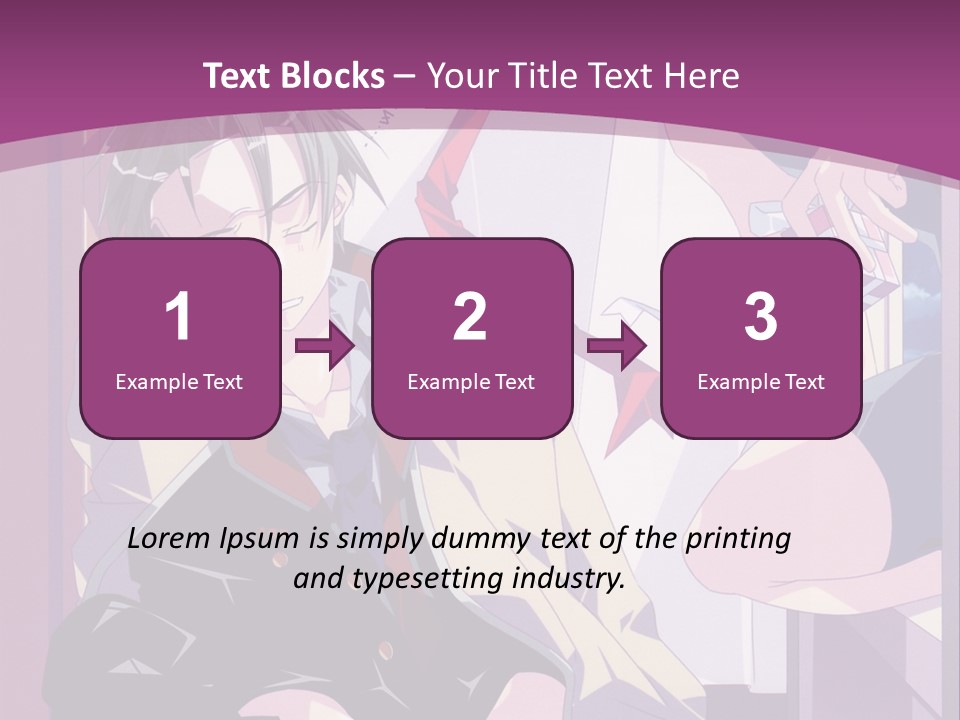 A Person Sitting On A Chair With A Purple Background PowerPoint Template