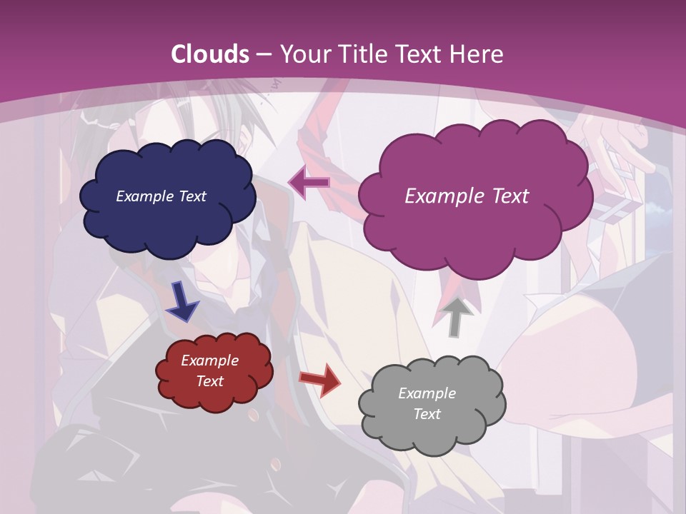 A Person Sitting On A Chair With A Purple Background PowerPoint Template