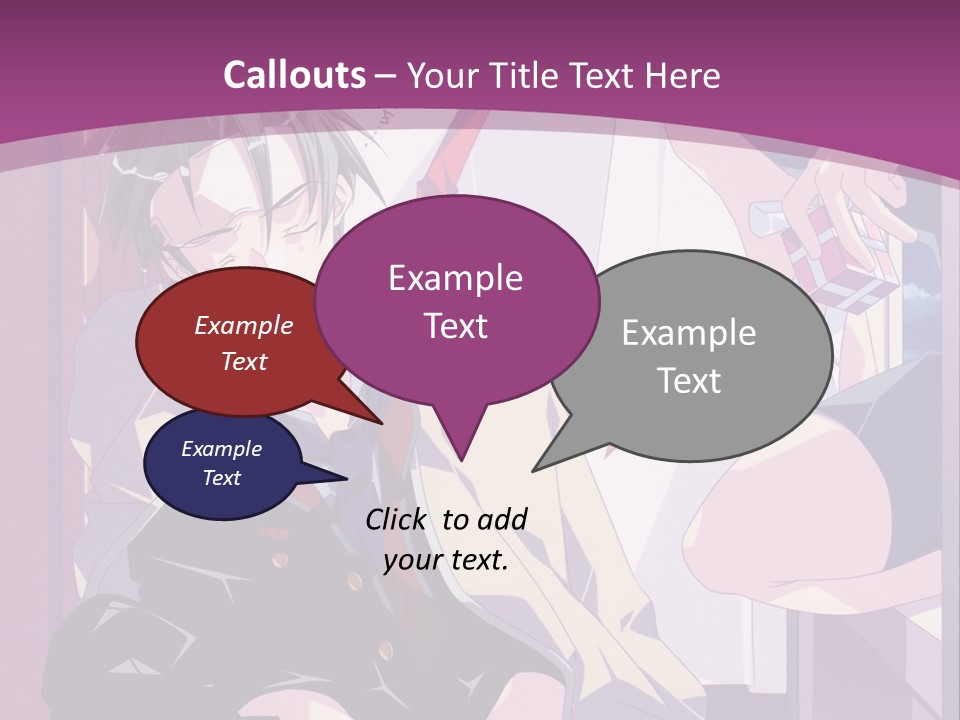 A Person Sitting On A Chair With A Purple Background PowerPoint Template