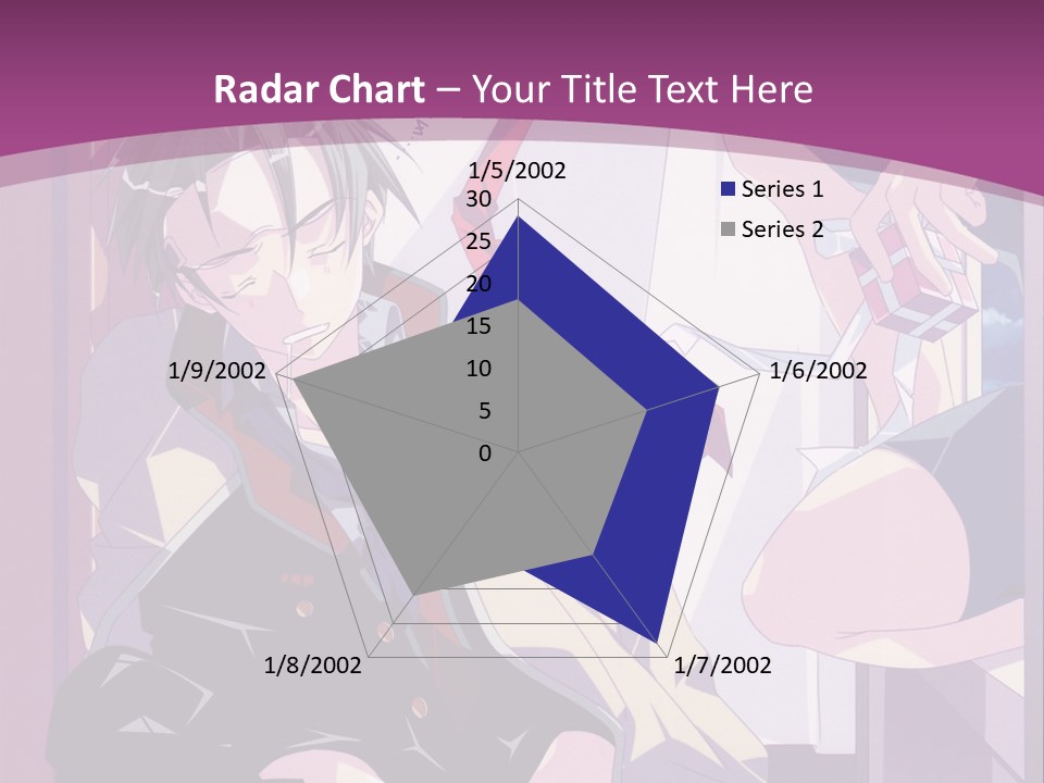A Person Sitting On A Chair With A Purple Background PowerPoint Template