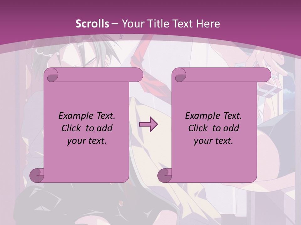 A Person Sitting On A Chair With A Purple Background PowerPoint Template