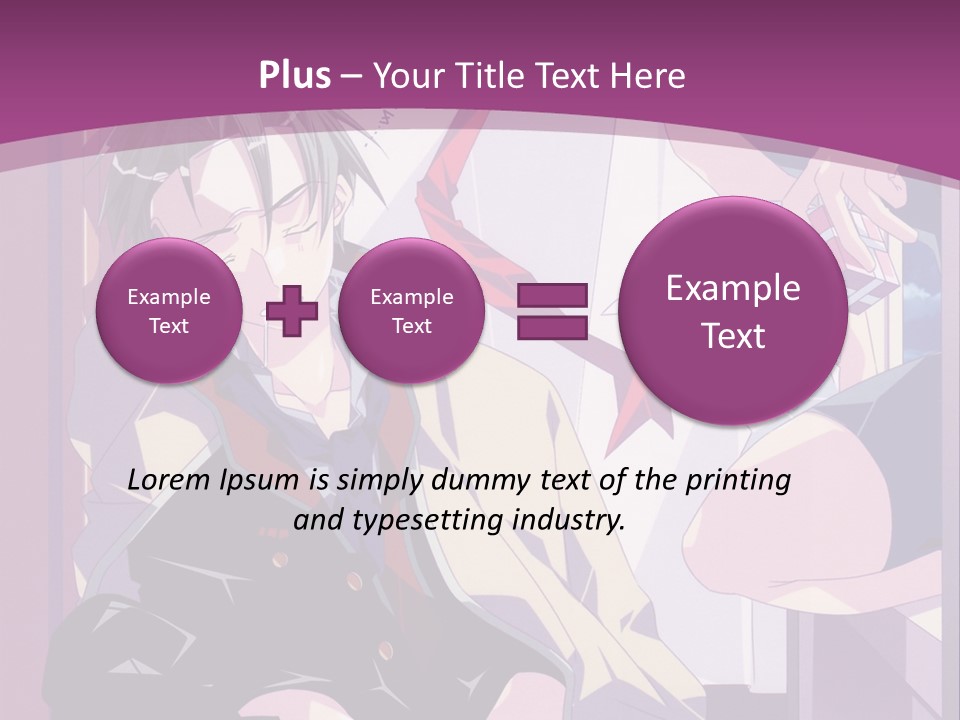 A Person Sitting On A Chair With A Purple Background PowerPoint Template