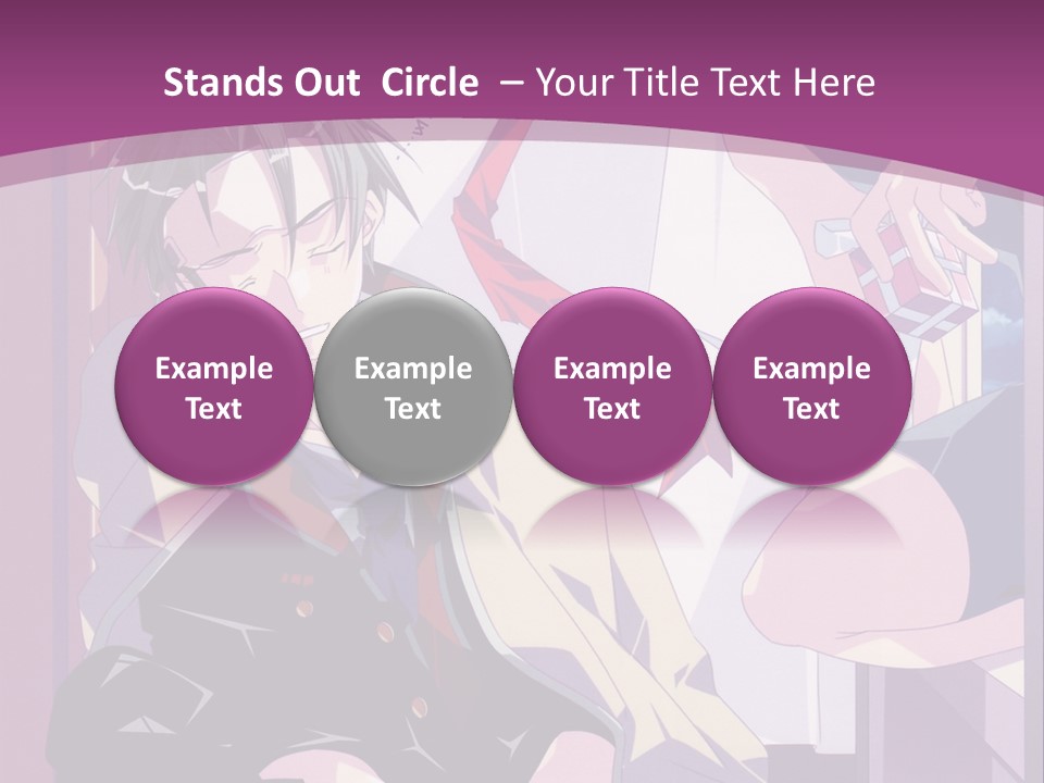 A Person Sitting On A Chair With A Purple Background PowerPoint Template