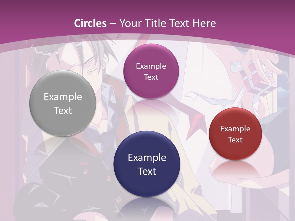 A Person Sitting On A Chair With A Purple Background PowerPoint Template