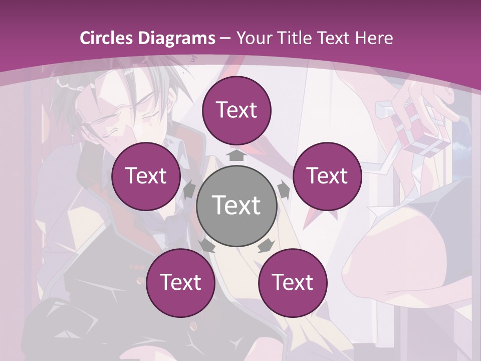 A Person Sitting On A Chair With A Purple Background PowerPoint Template