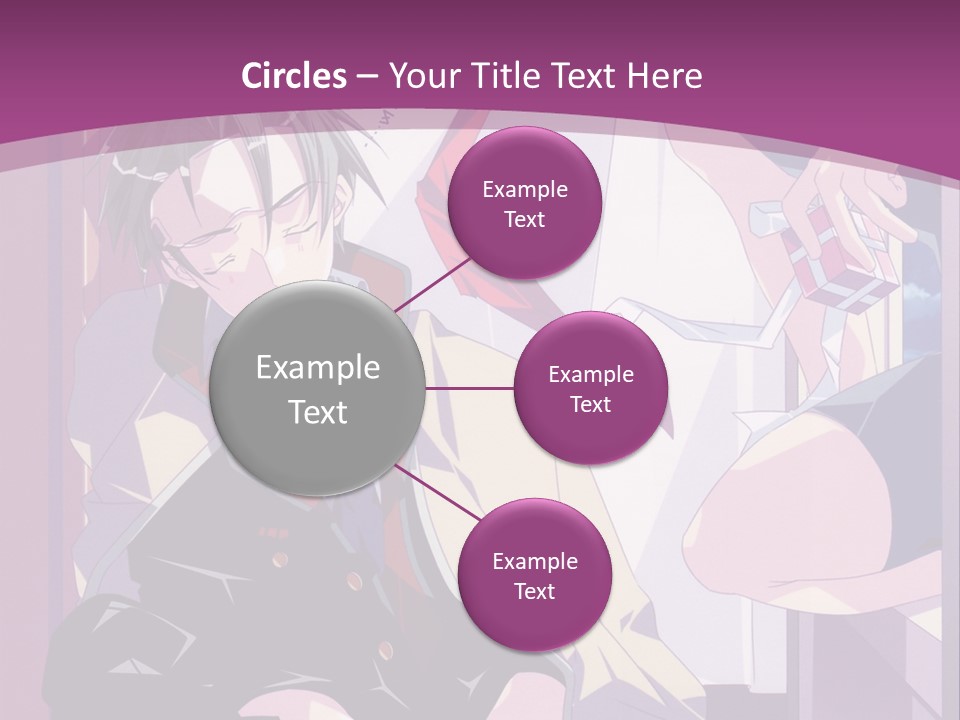 A Person Sitting On A Chair With A Purple Background PowerPoint Template