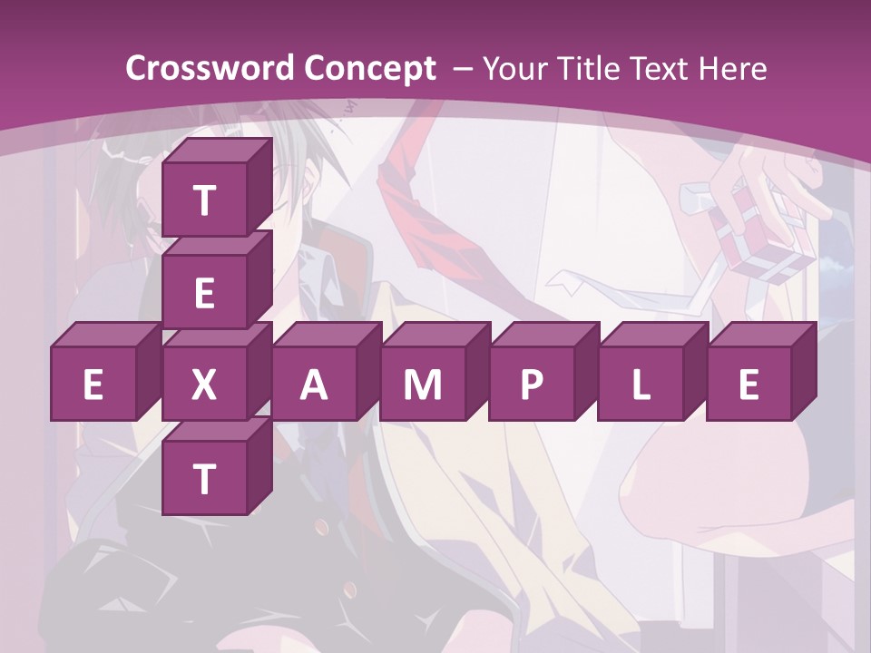 A Person Sitting On A Chair With A Purple Background PowerPoint Template