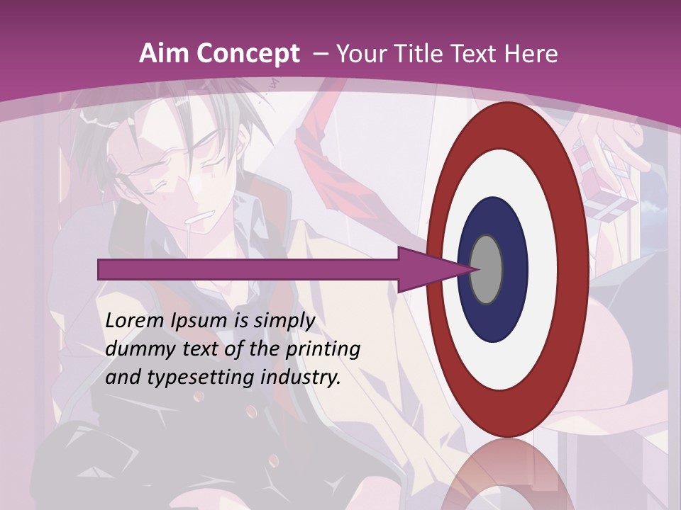 A Person Sitting On A Chair With A Purple Background PowerPoint Template