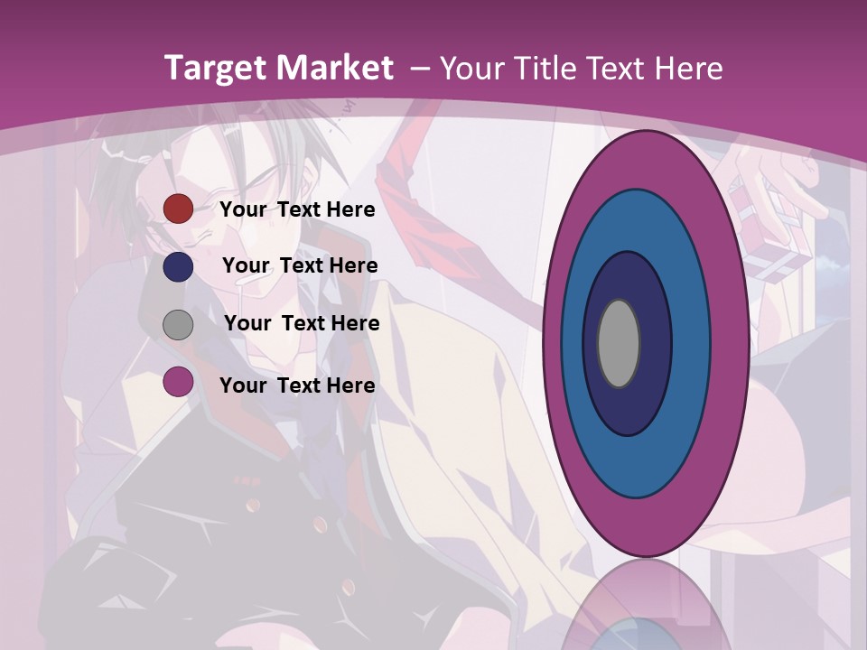 A Person Sitting On A Chair With A Purple Background PowerPoint Template