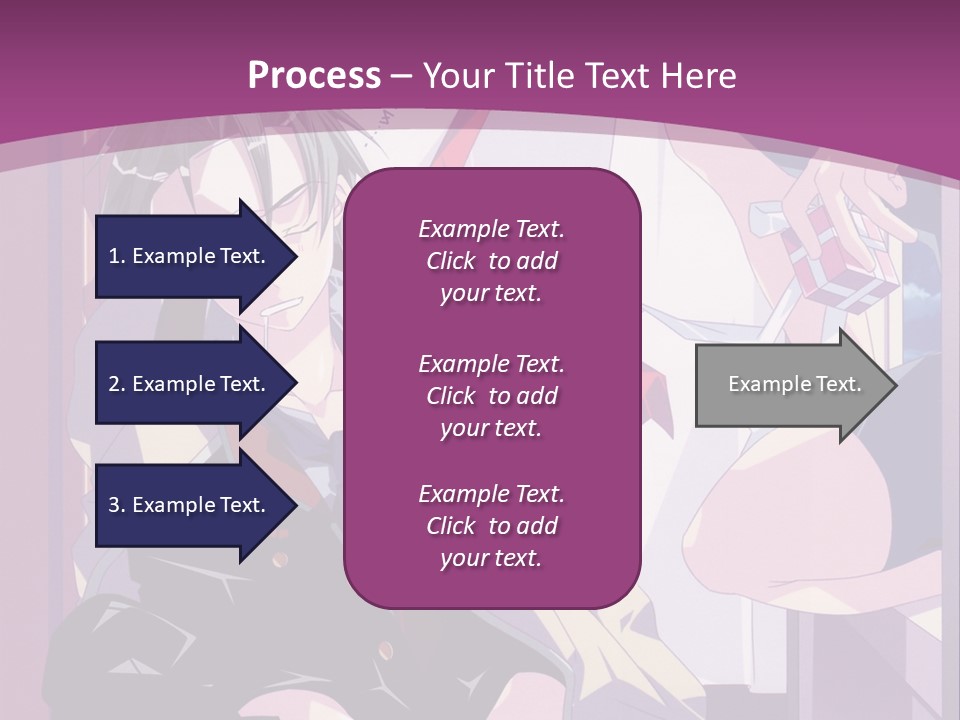 A Person Sitting On A Chair With A Purple Background PowerPoint Template