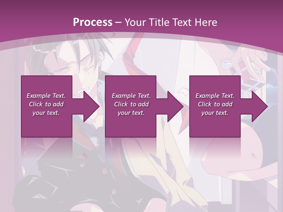 A Person Sitting On A Chair With A Purple Background PowerPoint Template