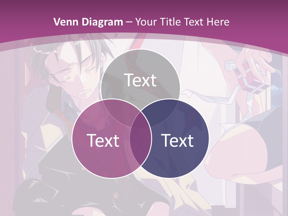 A Person Sitting On A Chair With A Purple Background PowerPoint Template