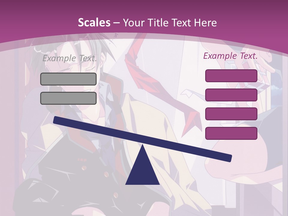 A Person Sitting On A Chair With A Purple Background PowerPoint Template