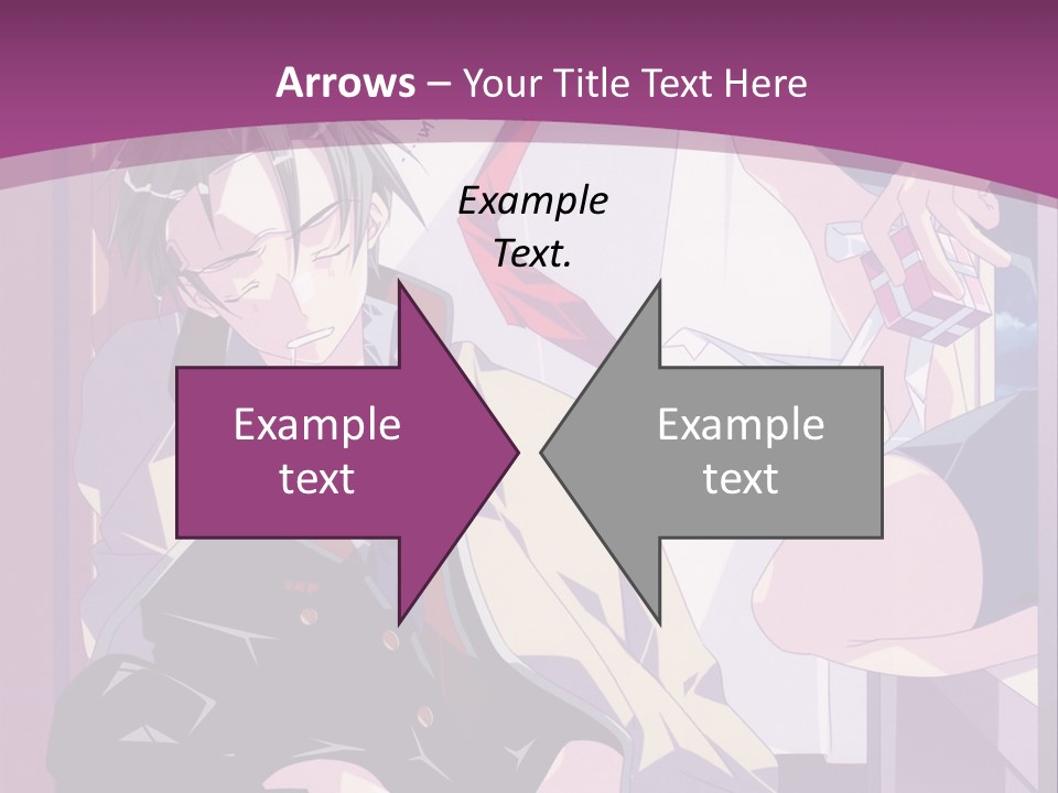 A Person Sitting On A Chair With A Purple Background PowerPoint Template