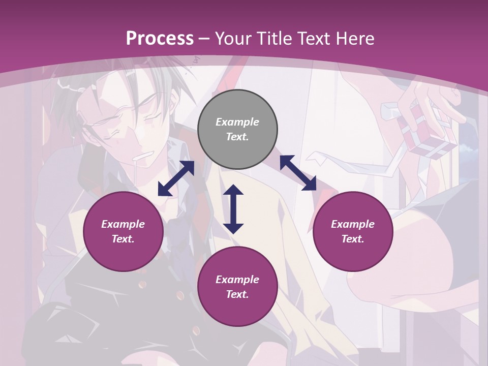 A Person Sitting On A Chair With A Purple Background PowerPoint Template