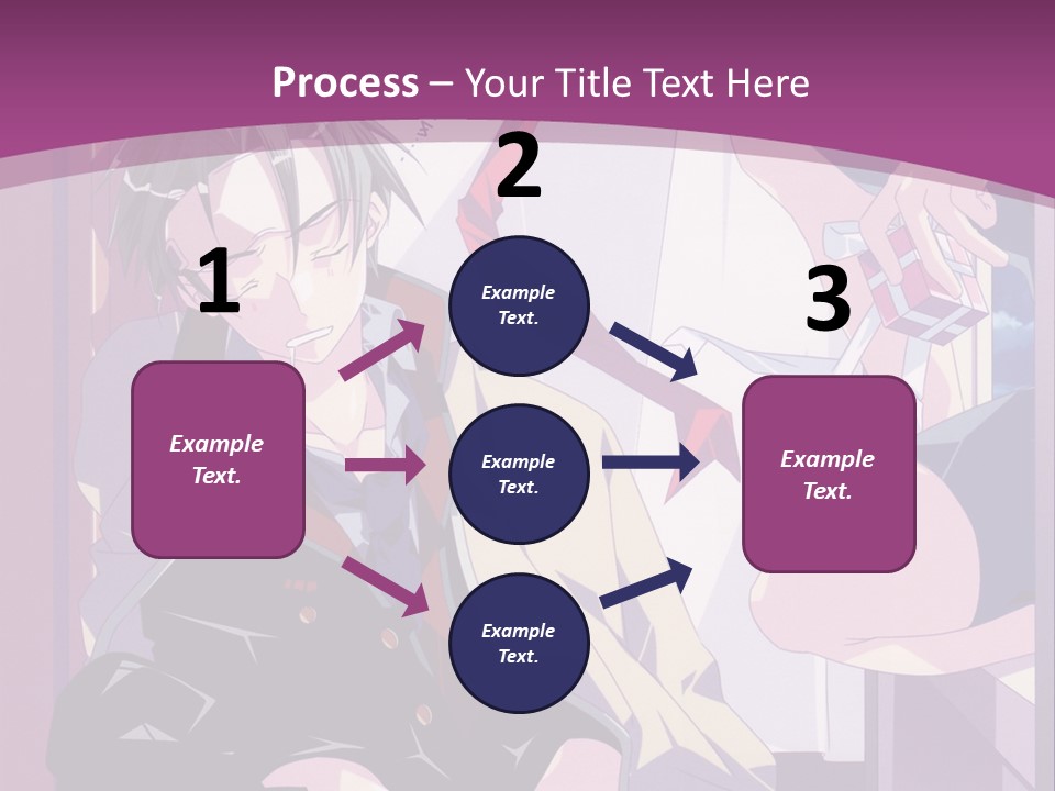 A Person Sitting On A Chair With A Purple Background PowerPoint Template