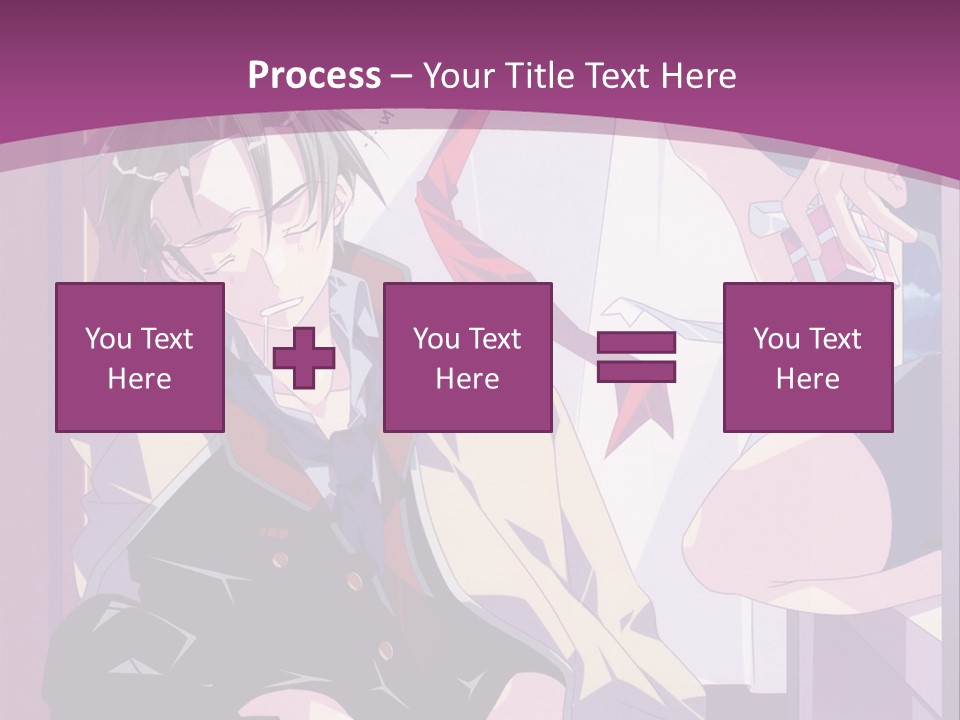 A Person Sitting On A Chair With A Purple Background PowerPoint Template