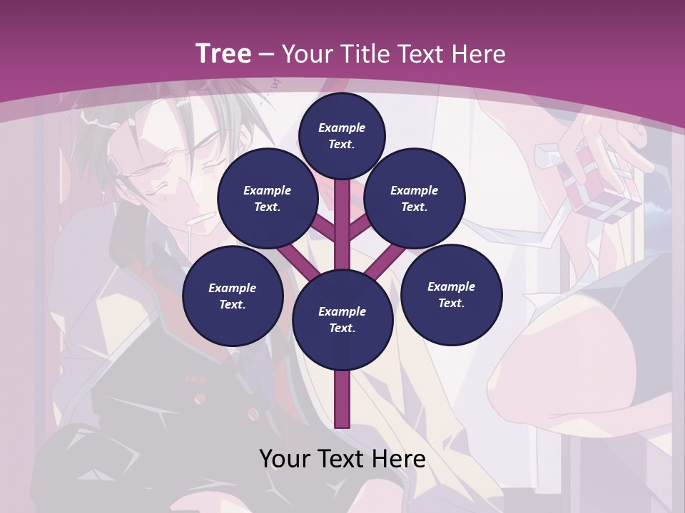 A Person Sitting On A Chair With A Purple Background PowerPoint Template