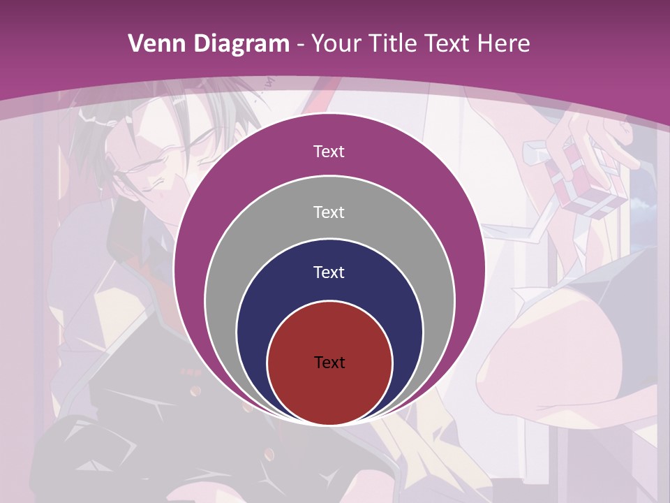 A Person Sitting On A Chair With A Purple Background PowerPoint Template
