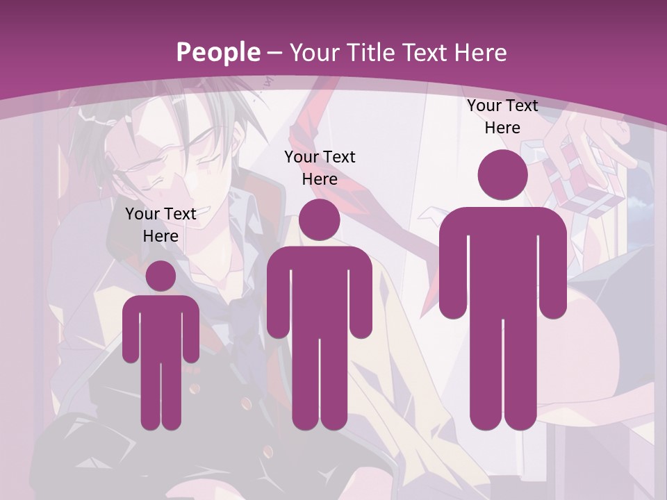 A Person Sitting On A Chair With A Purple Background PowerPoint Template