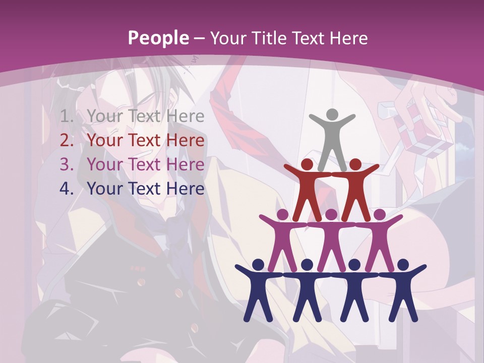 A Person Sitting On A Chair With A Purple Background PowerPoint Template