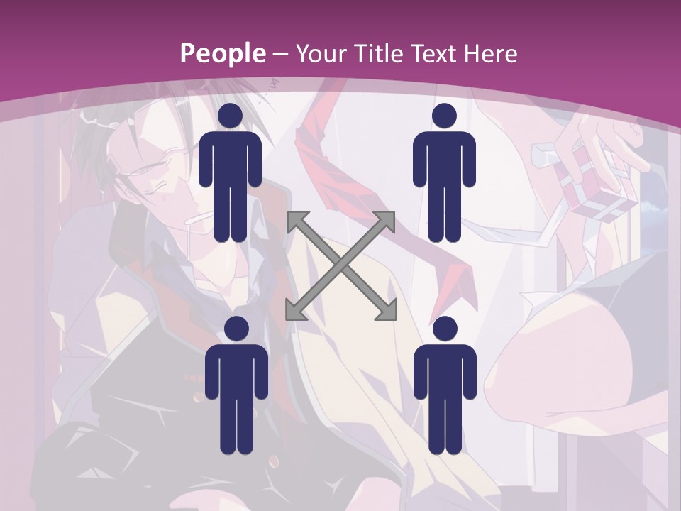 A Person Sitting On A Chair With A Purple Background PowerPoint Template