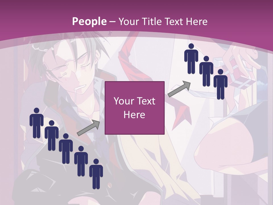 A Person Sitting On A Chair With A Purple Background PowerPoint Template
