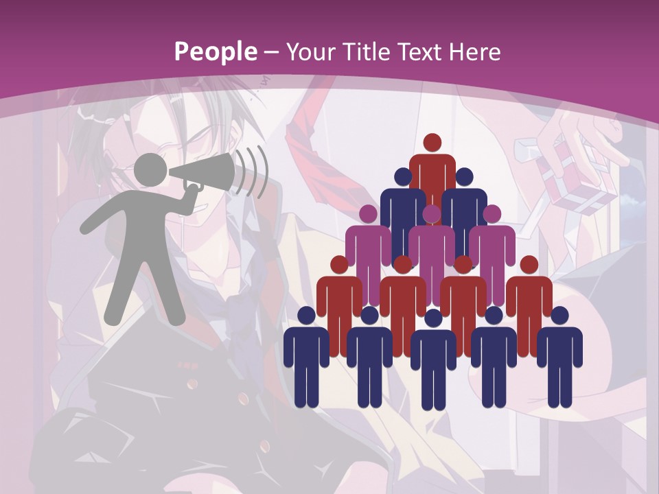 A Person Sitting On A Chair With A Purple Background PowerPoint Template