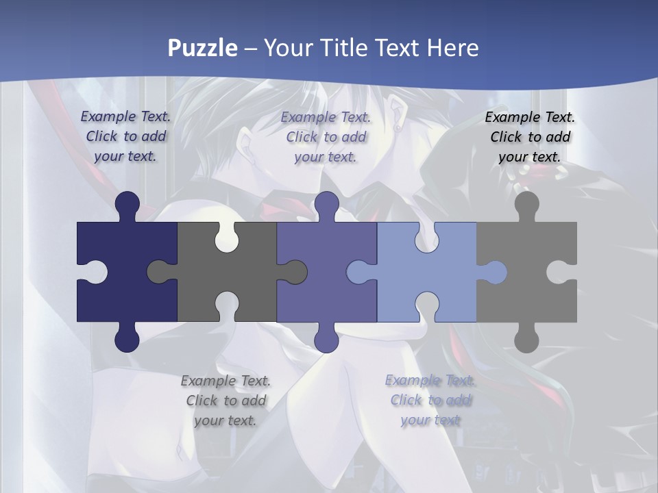 A Couple Kissing In Front Of A Full Moon PowerPoint Template