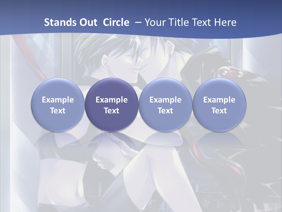 A Couple Kissing In Front Of A Full Moon PowerPoint Template