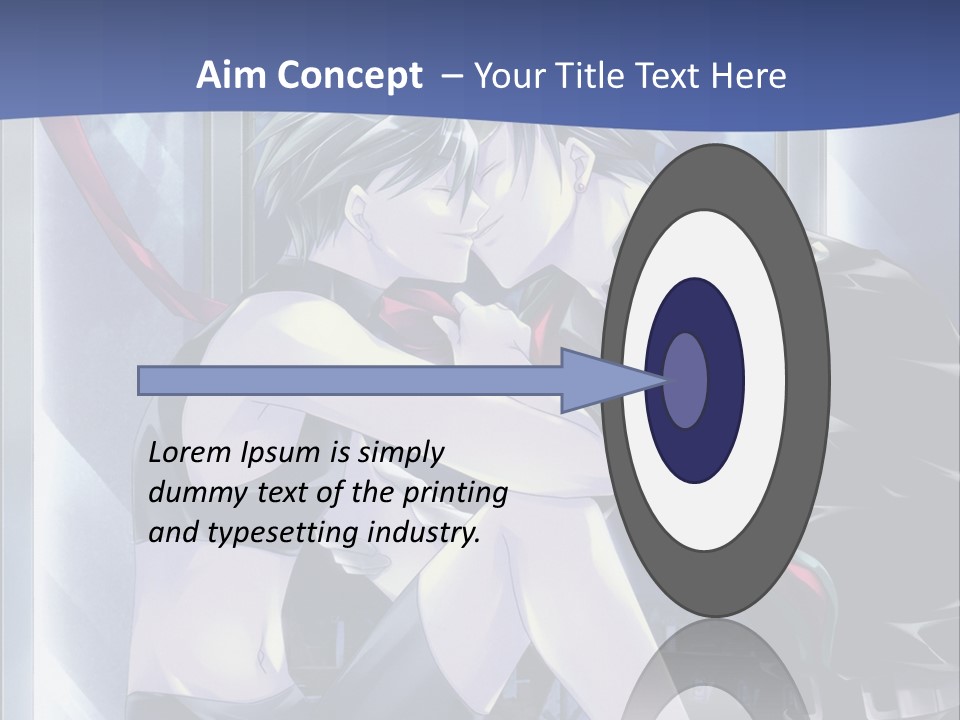 A Couple Kissing In Front Of A Full Moon PowerPoint Template