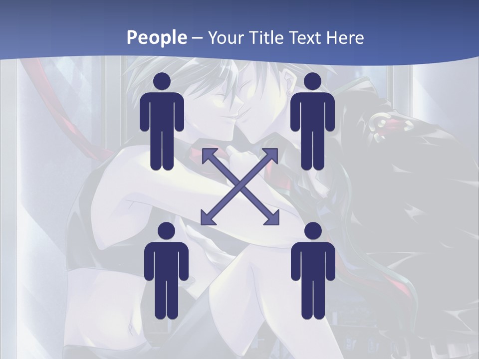 A Couple Kissing In Front Of A Full Moon PowerPoint Template