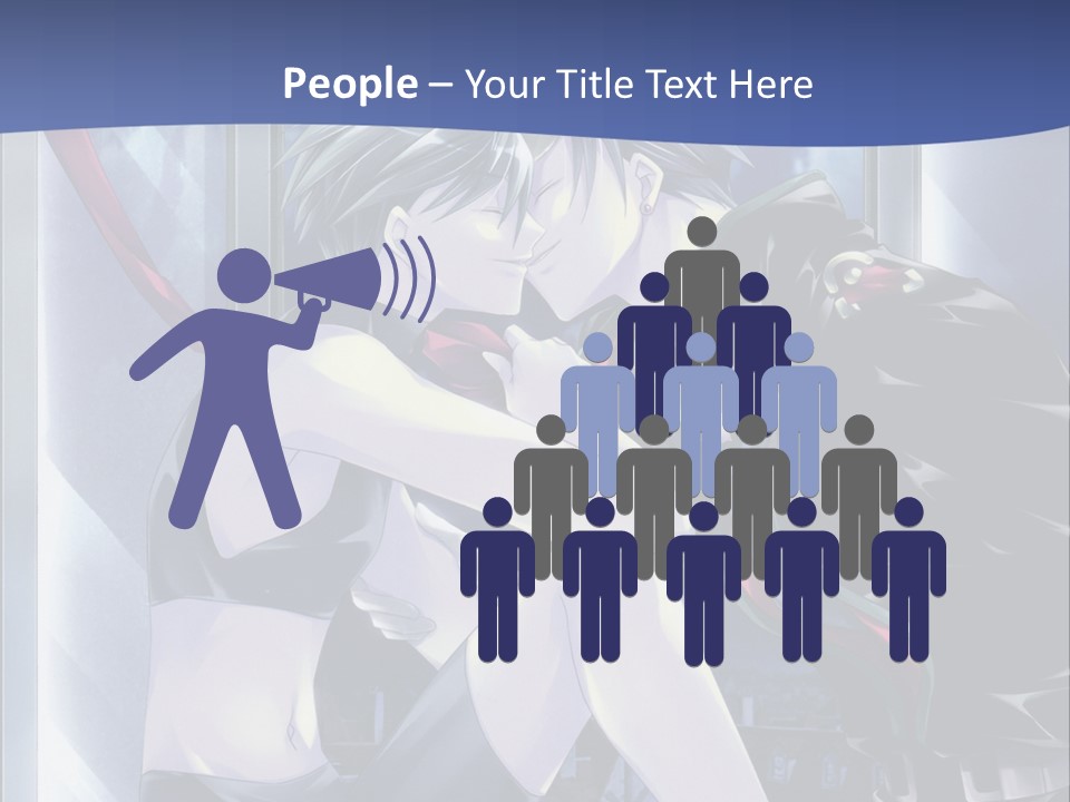 A Couple Kissing In Front Of A Full Moon PowerPoint Template