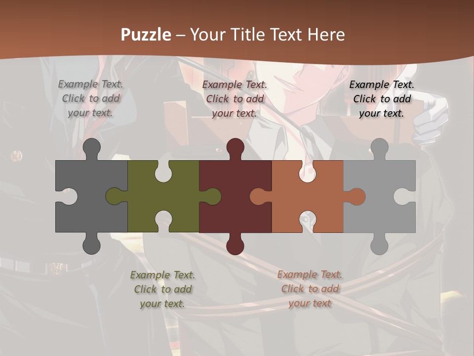 A Couple Of People Sitting Next To Each Other PowerPoint Template