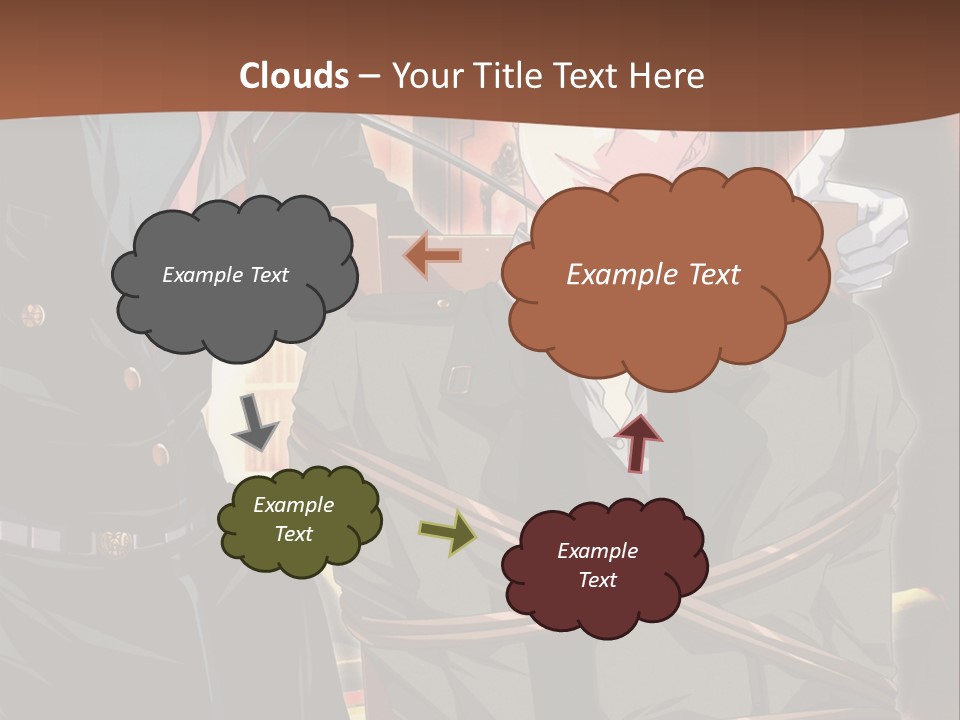 A Couple Of People Sitting Next To Each Other PowerPoint Template