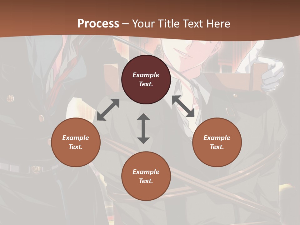 A Couple Of People Sitting Next To Each Other PowerPoint Template