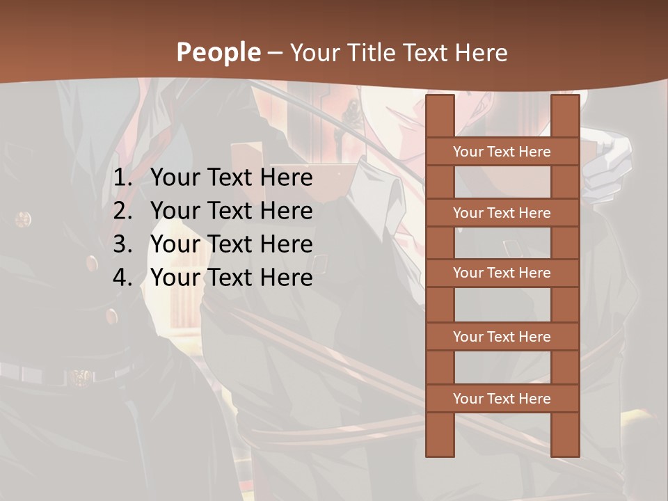 A Couple Of People Sitting Next To Each Other PowerPoint Template